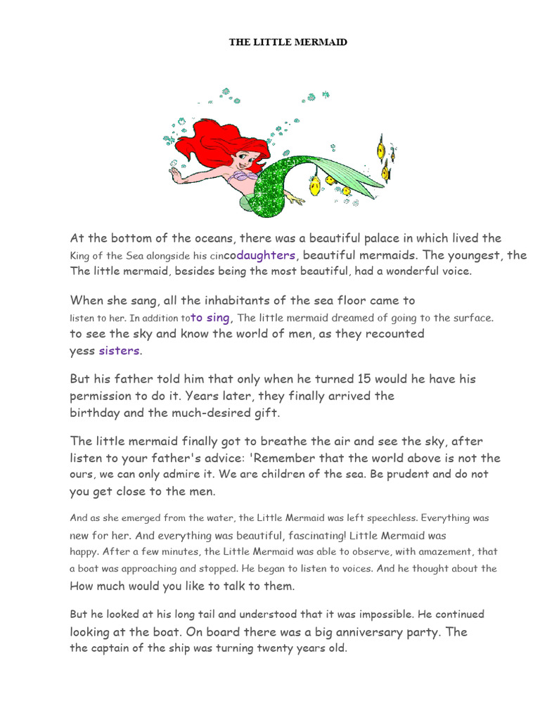 The Little Mermaid PDF | PDF | Mermaid | Fairy Tales