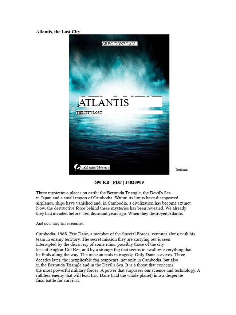 Atlantis, The Lost City | PDF
