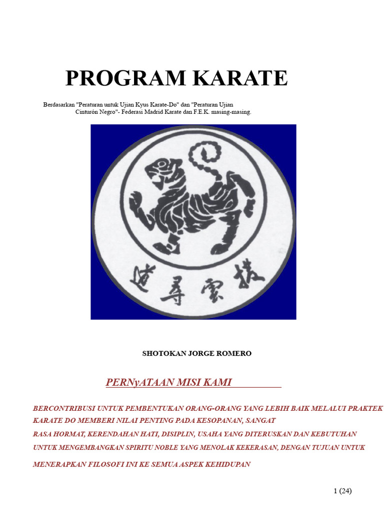 Program - Karate 2021 | PDF