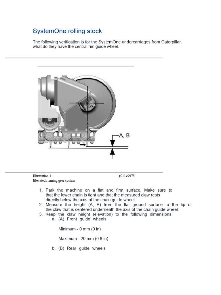 SystemOne Undercarriage Adjustment Guide | PDF | Landing Gear | Tire