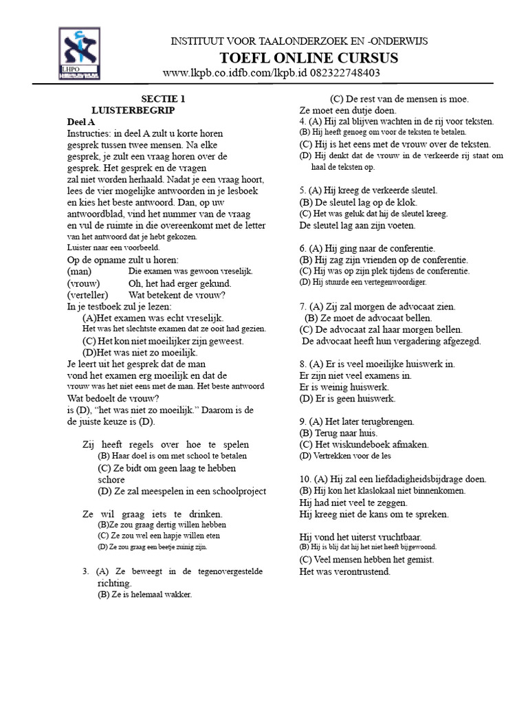Tes Toefl 3 | PDF