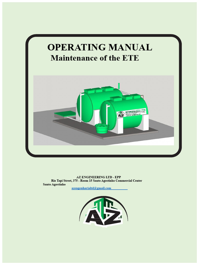 Operation and Maintenance Manual of The Sewage Treatment Plant - AZ ENG ...