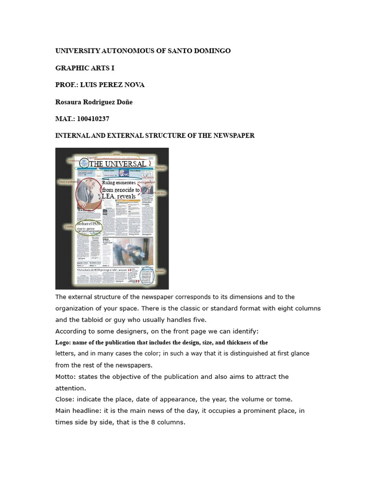 Structure of Tabloid Newspapers | PDF | Human Communication