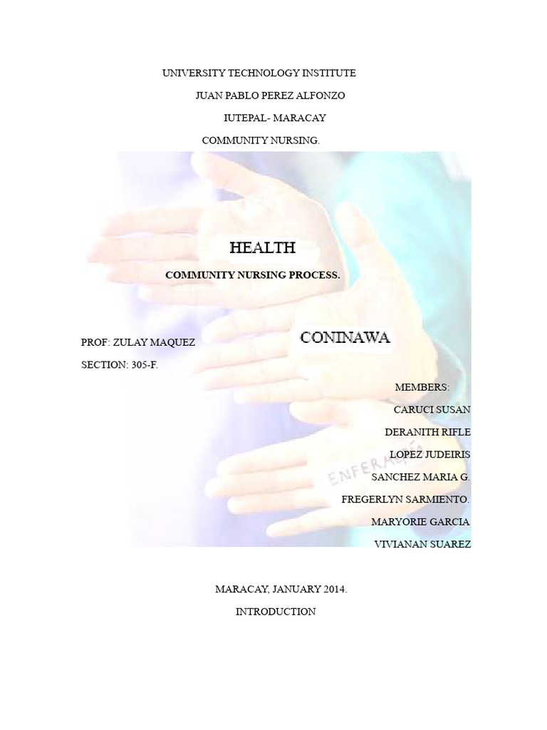 Community Nursing Process | PDF | Sanitation | Drinking Water