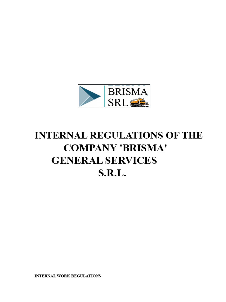Internal Regulations of The Company | PDF | Employment | Working Time