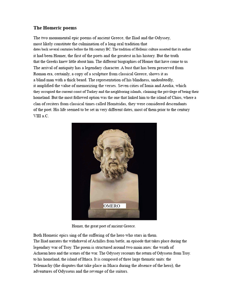 The Legacy of Homeric Poetry | PDF | Homer | Odyssey