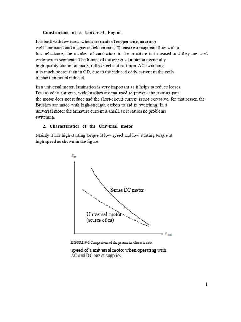 Universal Motor Construction Overview | PDF | Electric Motor ...