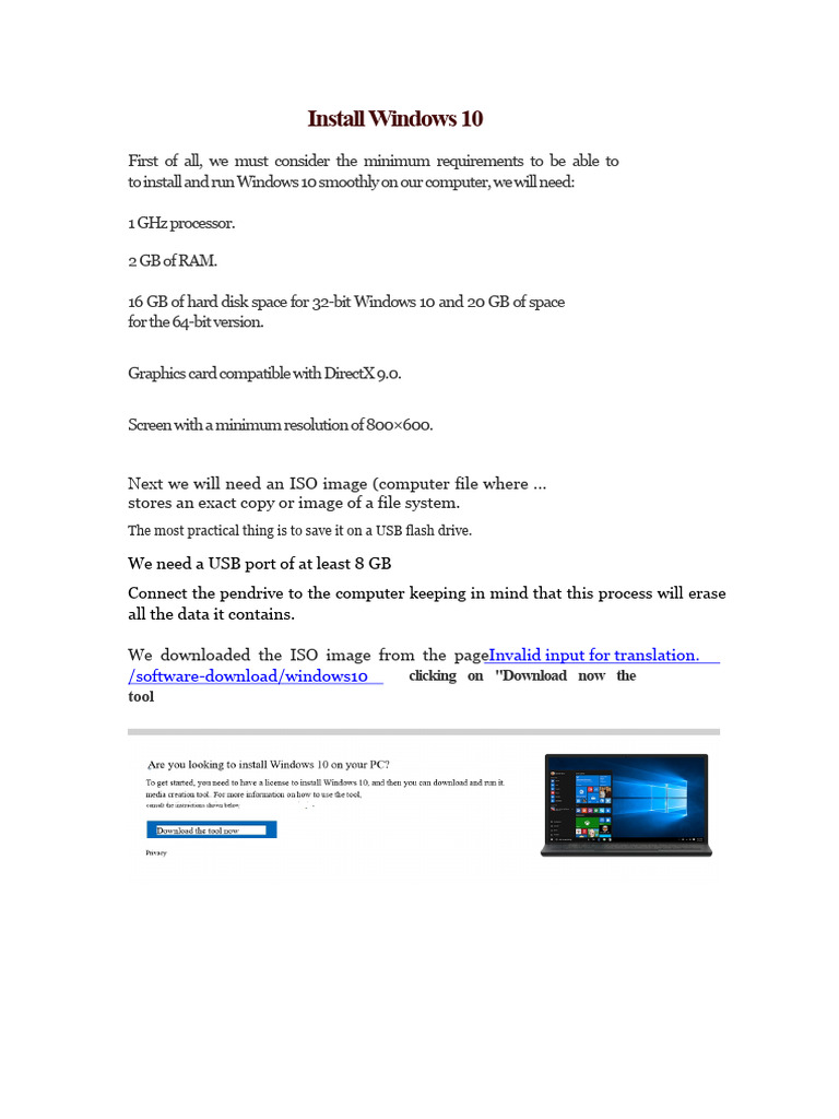 Step-by-Step Windows 10 Installation Guide | PDF | Windows 10 | Booting