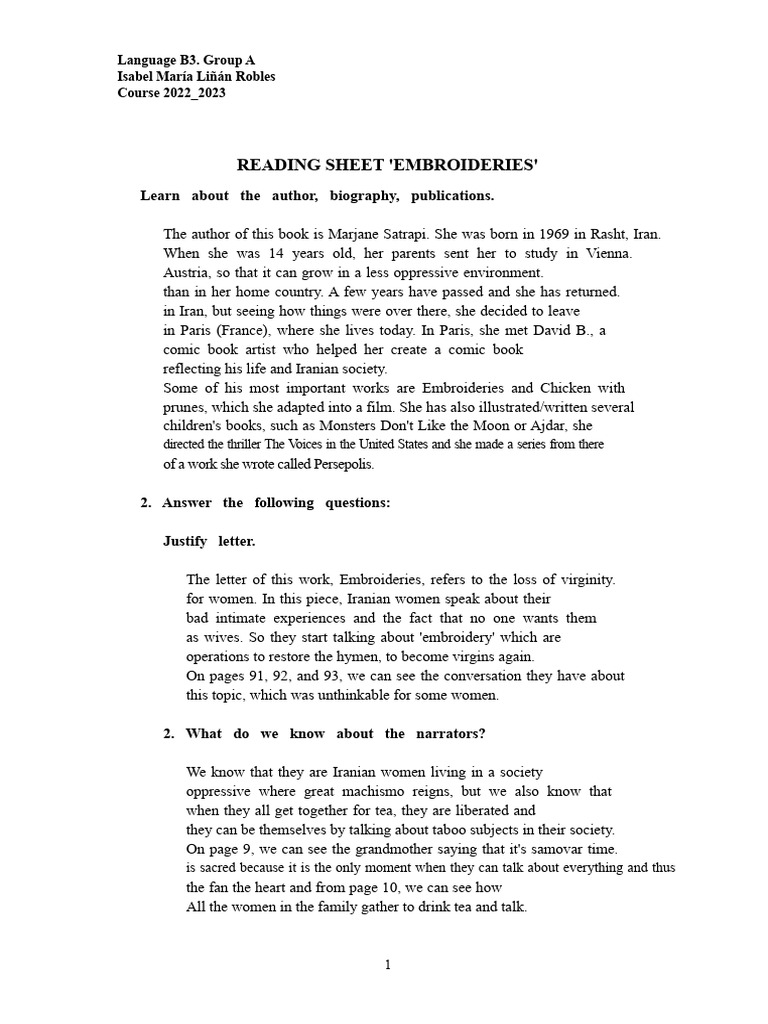 Embroidery | PDF