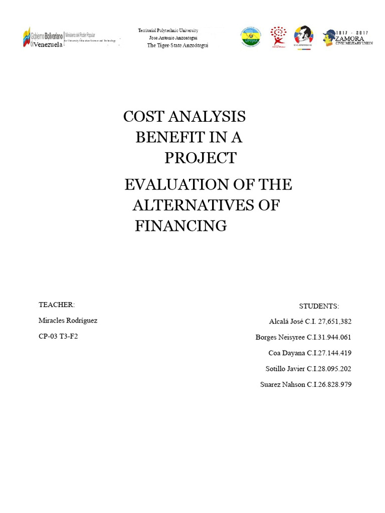 Cost-Benefit Analysis in Project Evaluation | PDF | Cost Of Capital ...