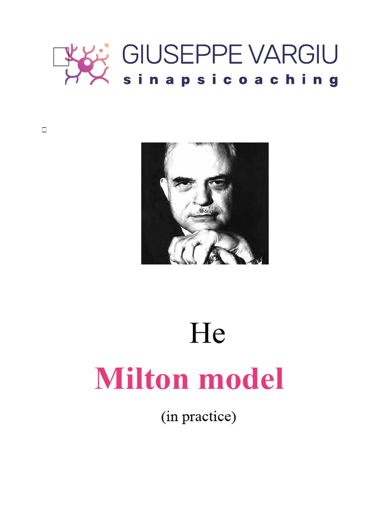 Mastering the Milton Model Techniques | PDF | Neuro Linguistic ...