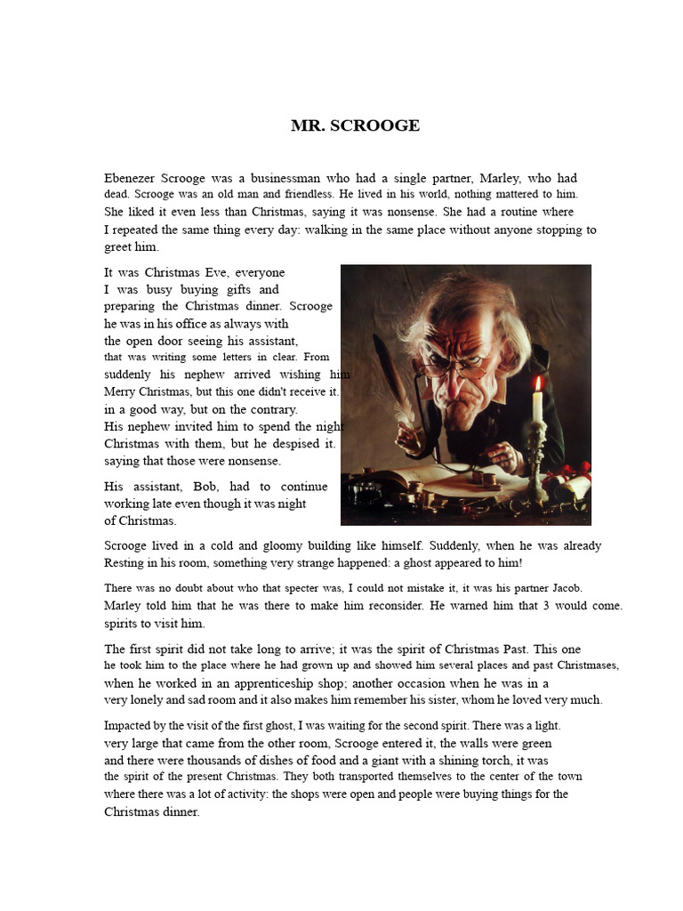 Ebenezer Scrooge's Christmas Redemption | PDF | Ebenezer Scrooge | A ...