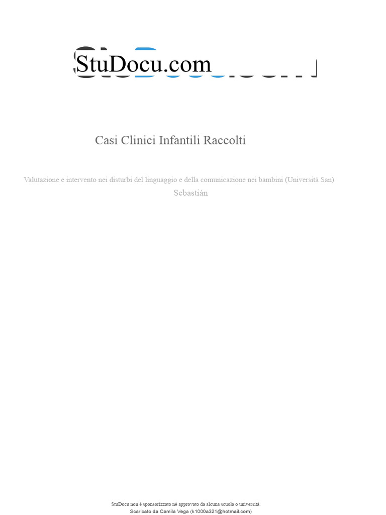 Casi Clinici Infantili Raccolti | PDF