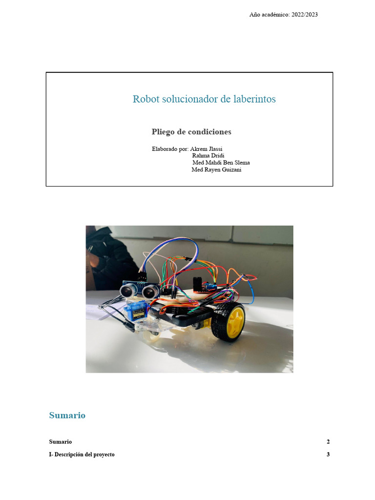 Robot Solucionador de Laberintos 2023 | PDF | Robot | Robótica