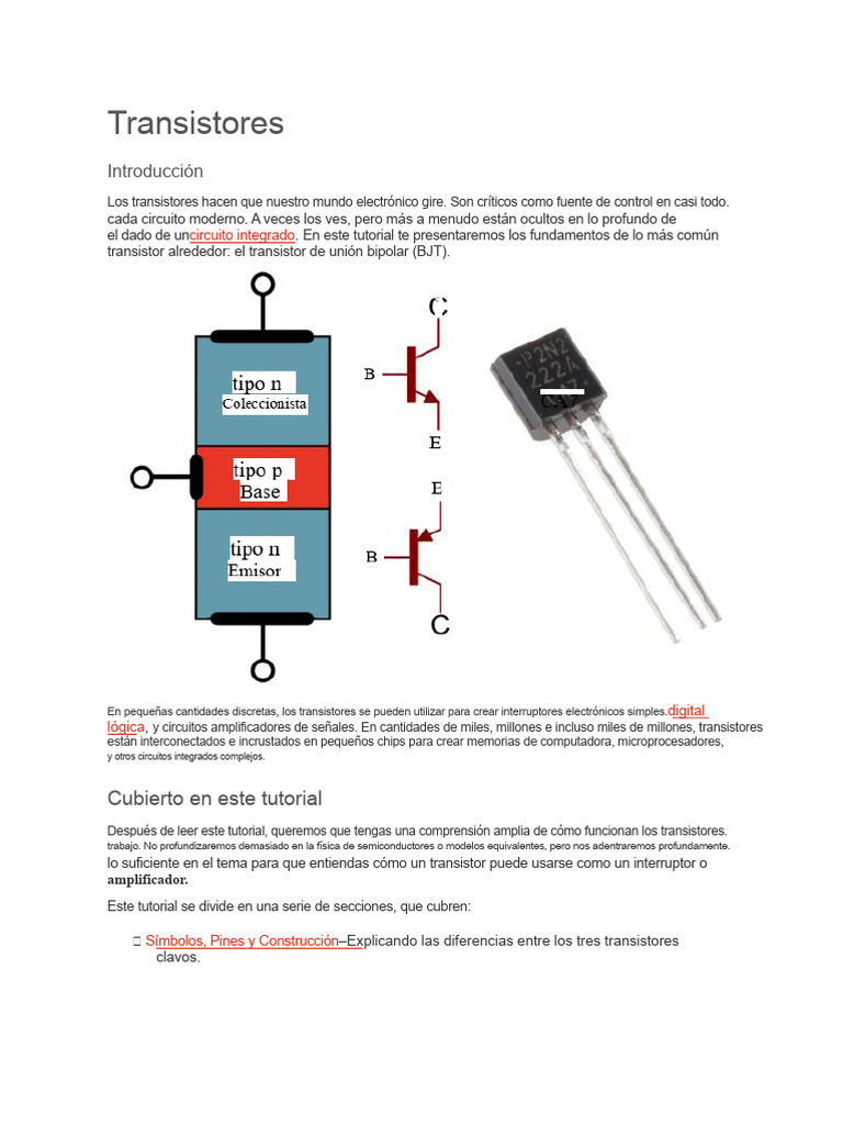 Introducción a Transistores BJT NPN | PDF | Mosfet | Transistor de ...