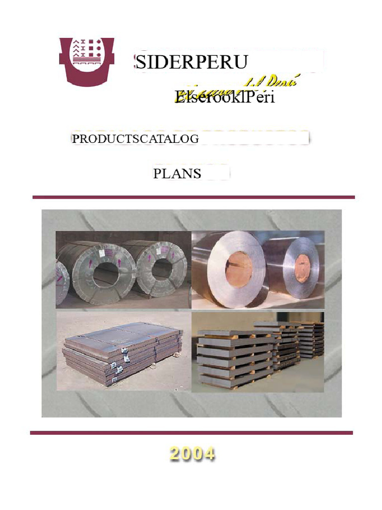 SIDERPERU Steel Product Catalog | PDF | Rolling (Metalworking) | Steel