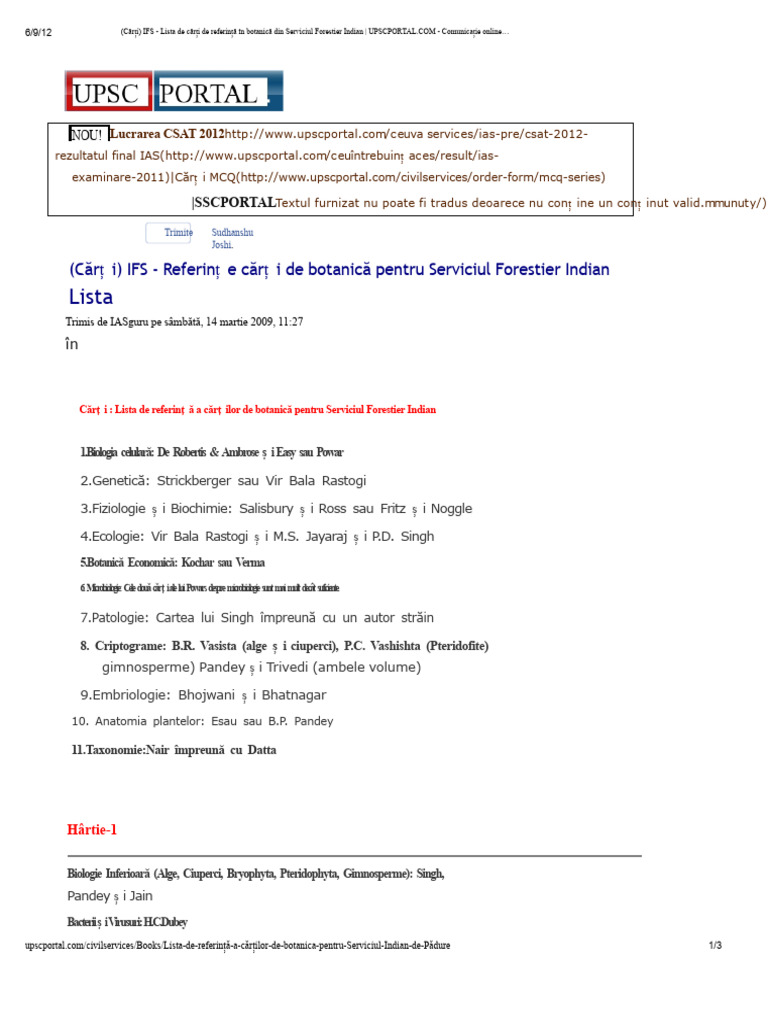 Cărți de Botanică | PDF