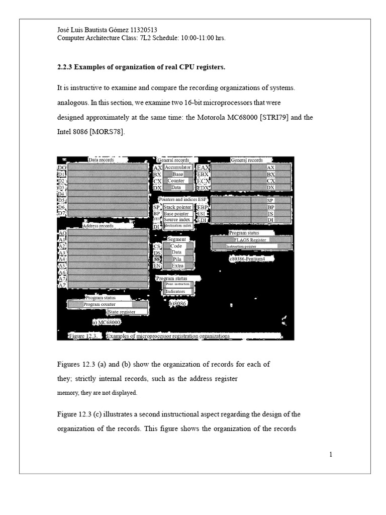 CPU Register Organization Comparison | PDF | Central Processing Unit ...