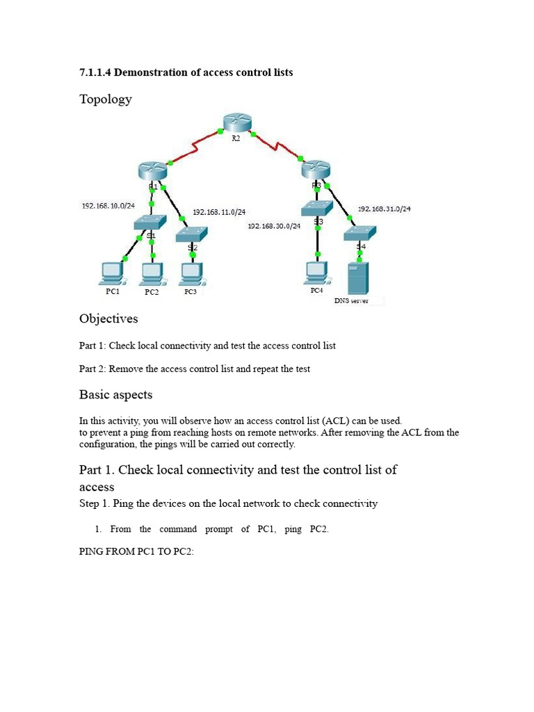 ACL Testing and Removal Guide | PDF | Internet Protocols ...