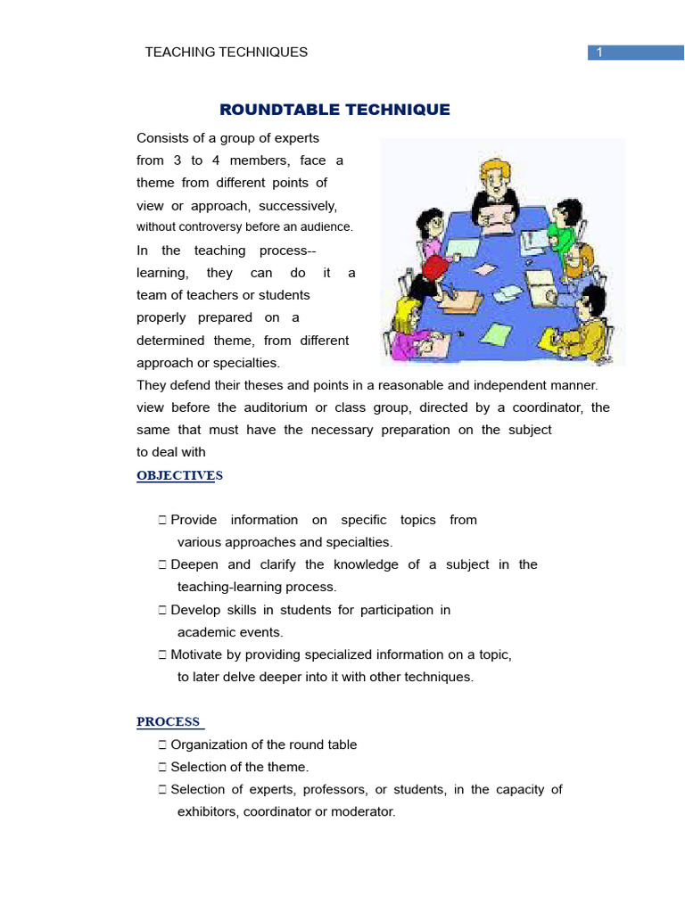 Round Table Technique | PDF | Expert | Brainstorming