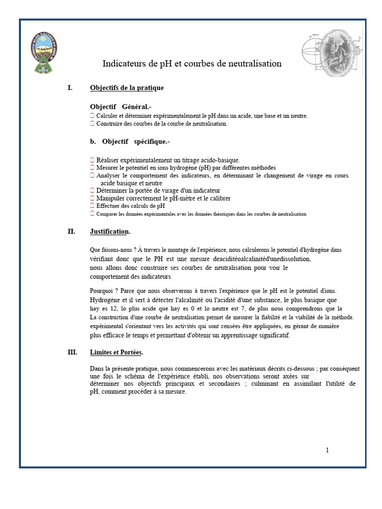 Mesure et Analyse du pH en Chimie | PDF | Ph | Acide