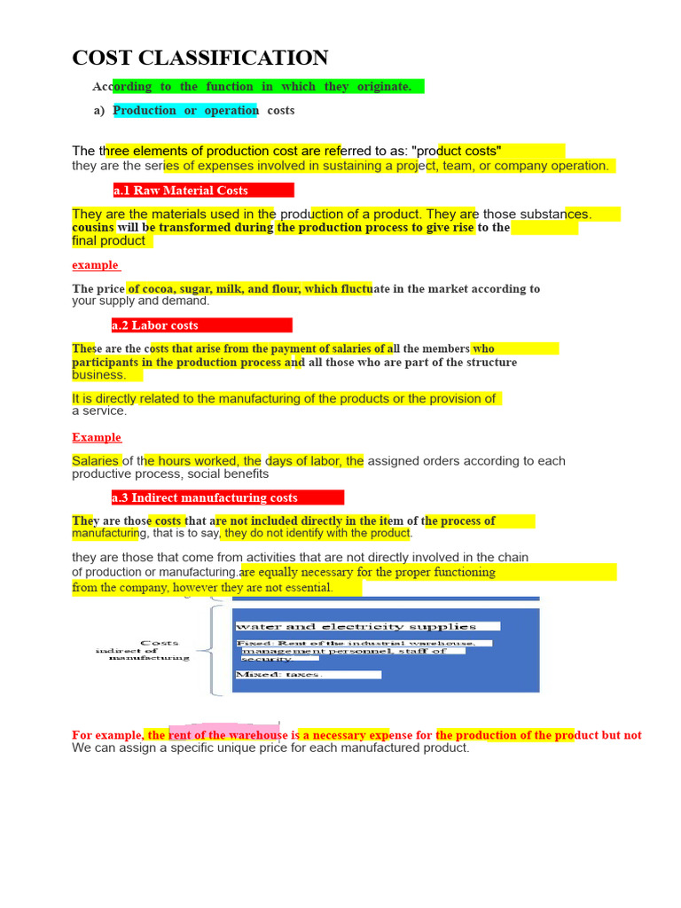 Understanding Cost Classification in Business | PDF | Cost | Expense