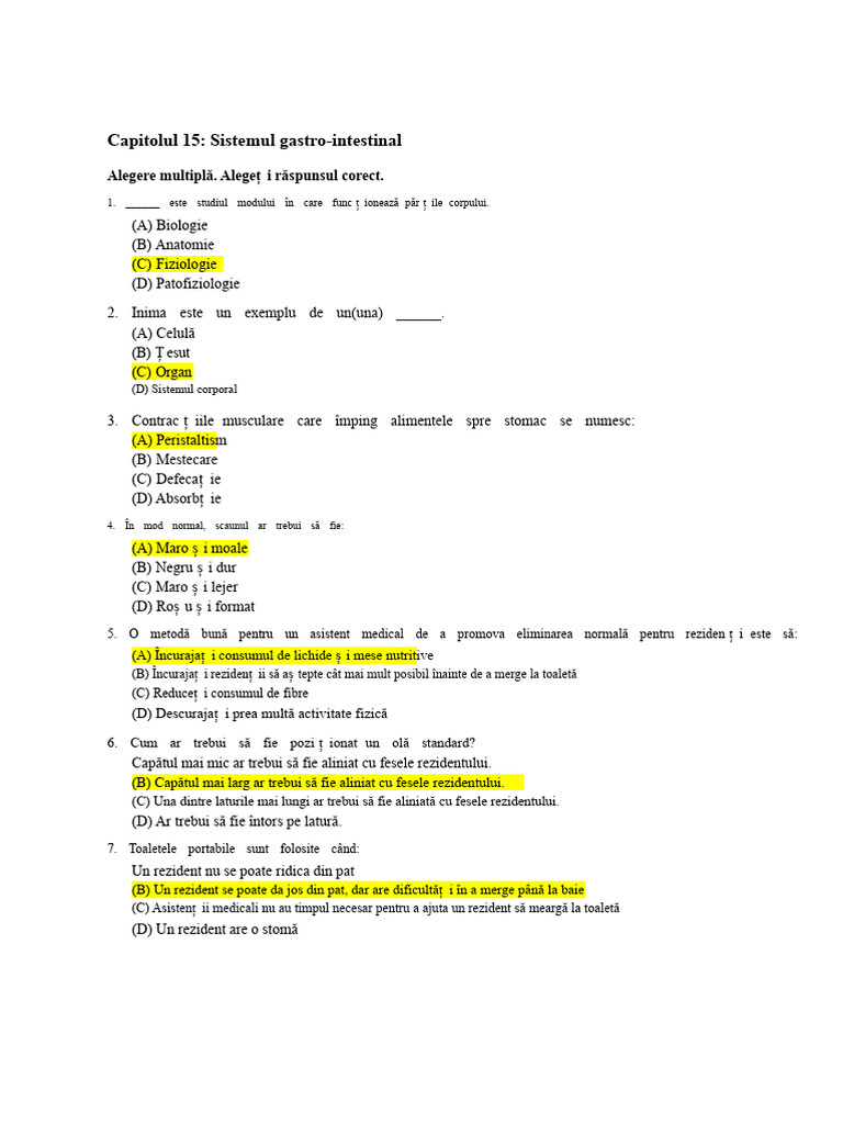 CNA Capitolul 15 WS | PDF