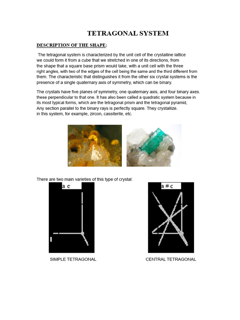 Overview of Tetragonal Crystal System | PDF | Crystal Structure ...
