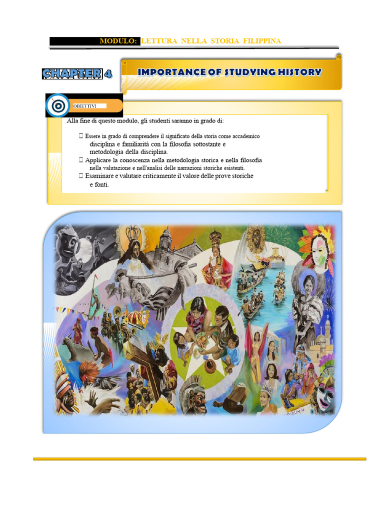 Capitolo 4 - Importanza Dello Studio Della Storia | PDF