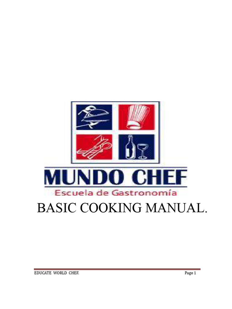Essential Cooking Manual for Chefs | PDF | Cooking | Sauce