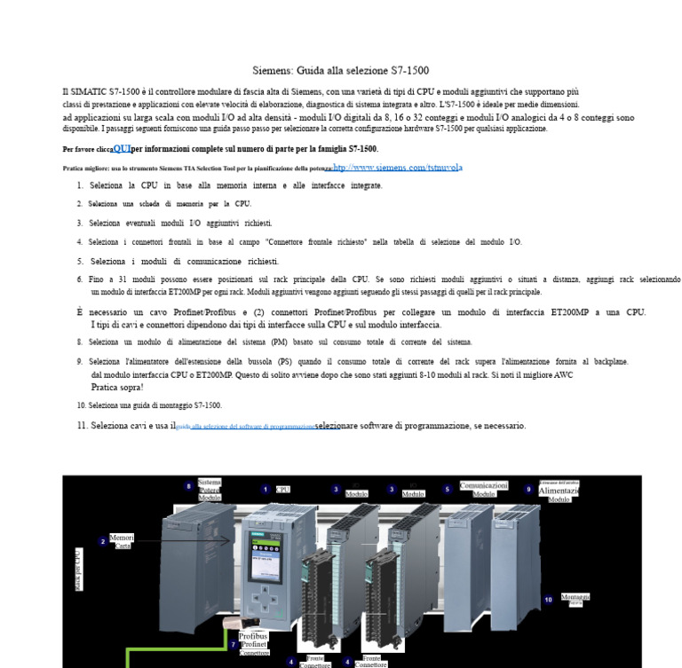 Siemens - Guida Alla Selezione S7-1500 | PDF