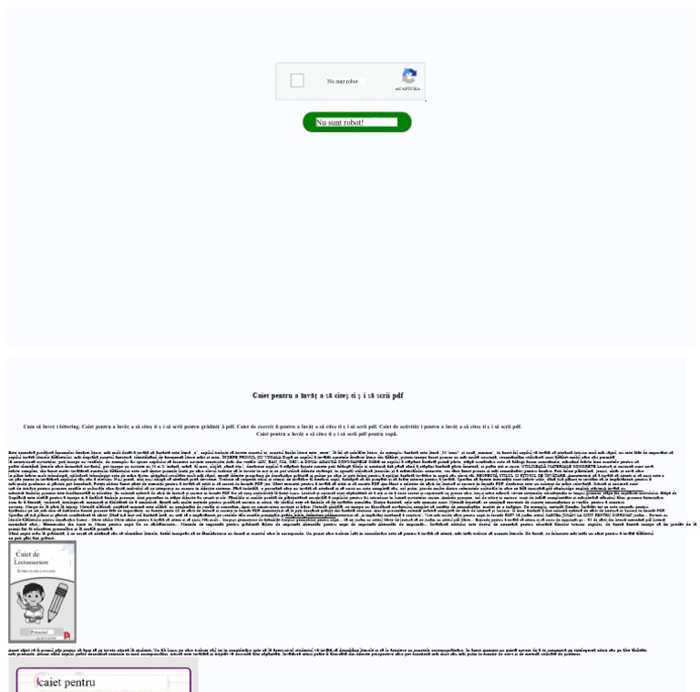 Caiet Pentru A Învăța Să Citesc Și Să Scriu PDF | PDF