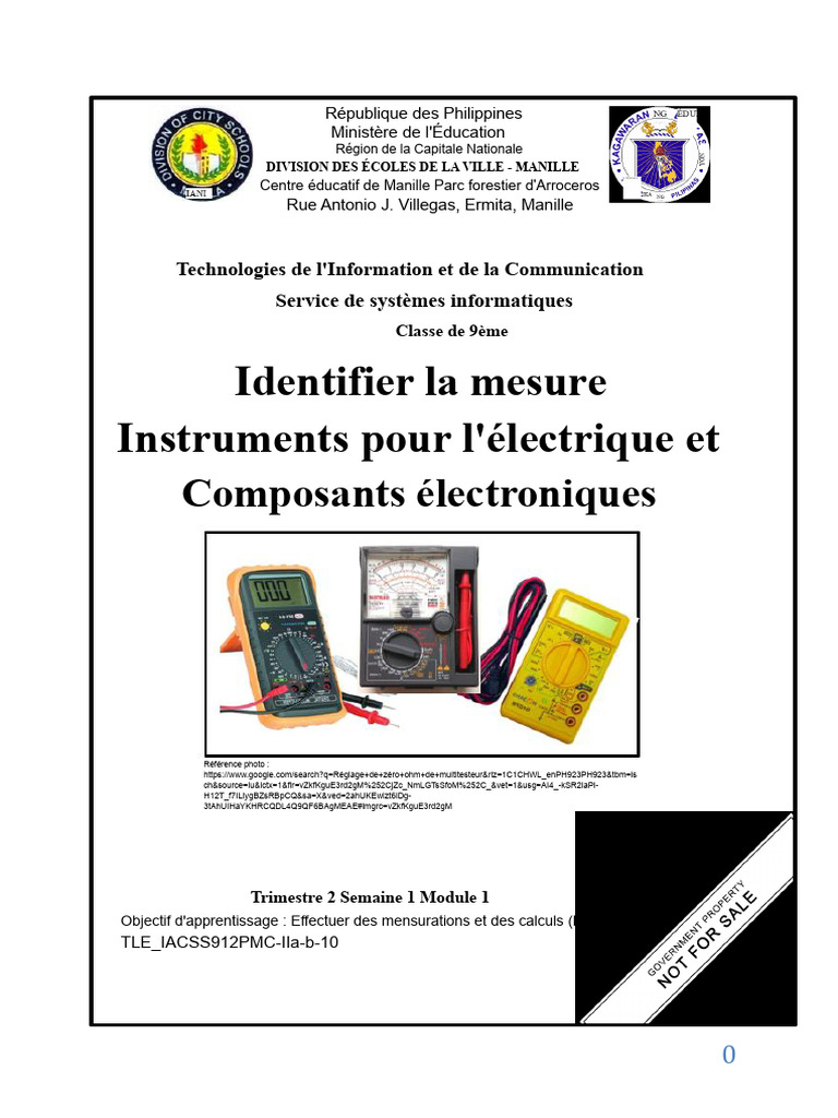 Instruments Électriques et Électroniques | PDF | Électricité | Tension ...