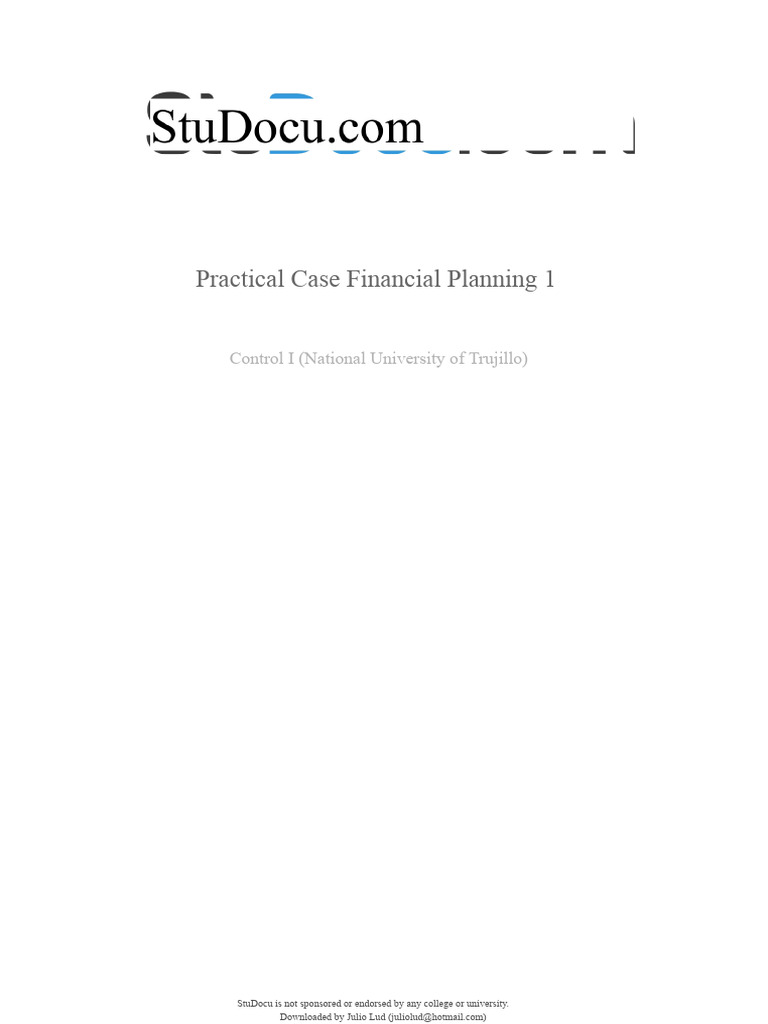Practical Case Financial Planning 1 | PDF | Expense | Tax Deduction