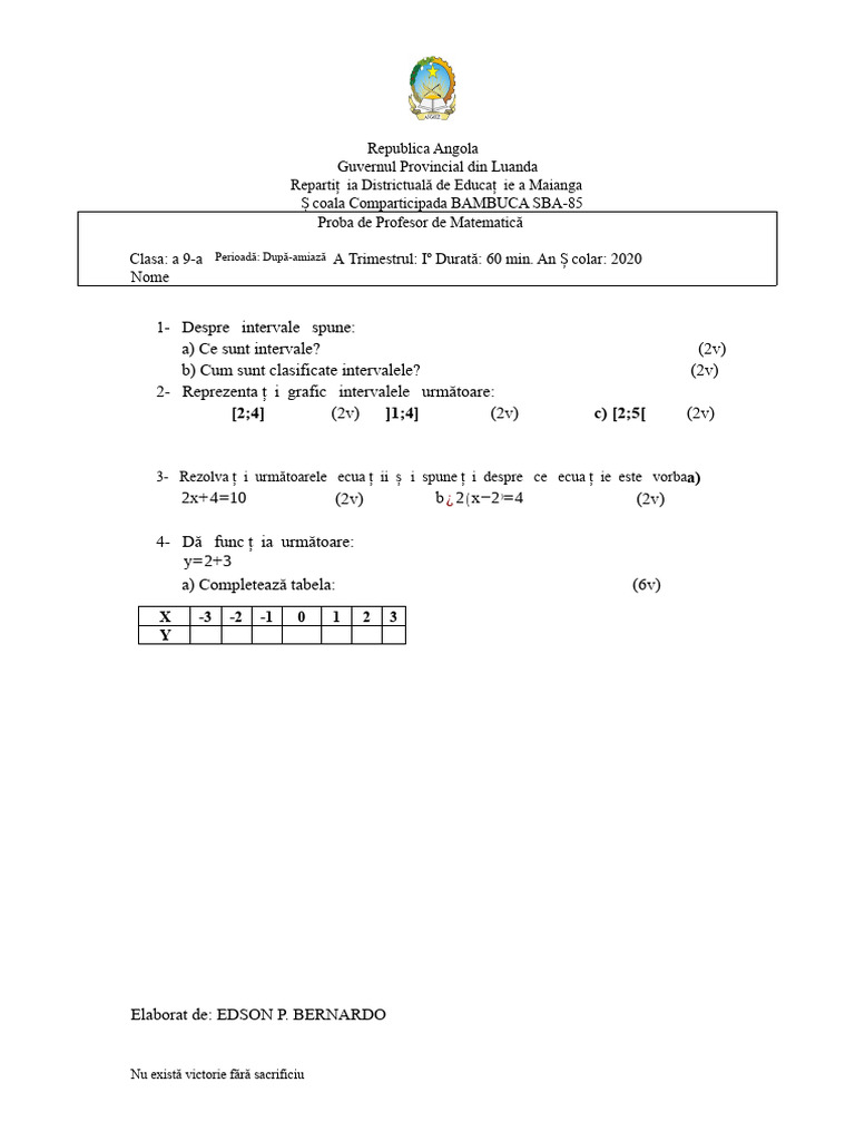 Matematica de Clasa A 9-A | PDF