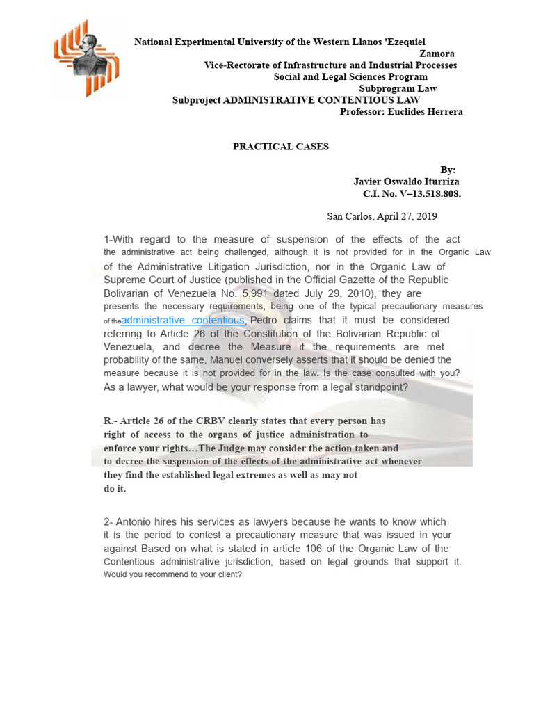 Administrative Contentious Law Cases | PDF | Judgment (Law) | Lawsuit