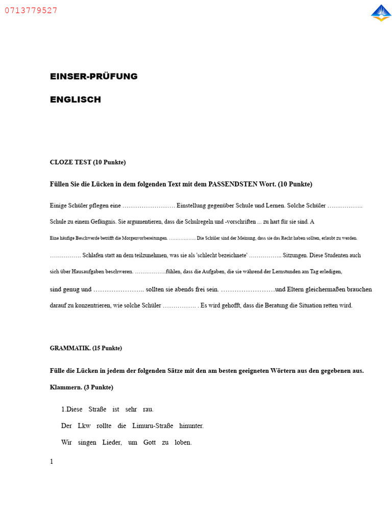 Eng F1 QS | PDF