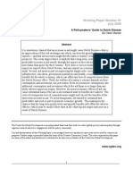 Working Paper Number 91 July 2006: A Policymakers' Guide To Dutch Disease