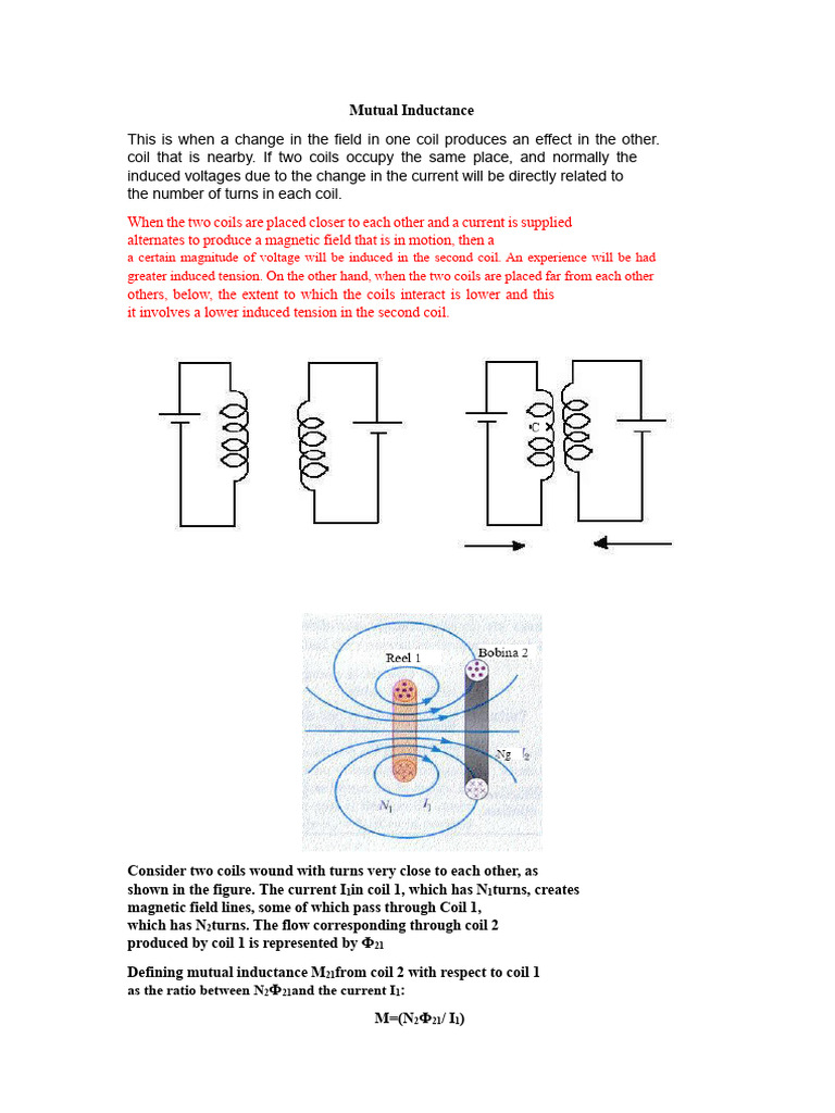 Mutual Inductance | PDF | Inductor | Magnetism