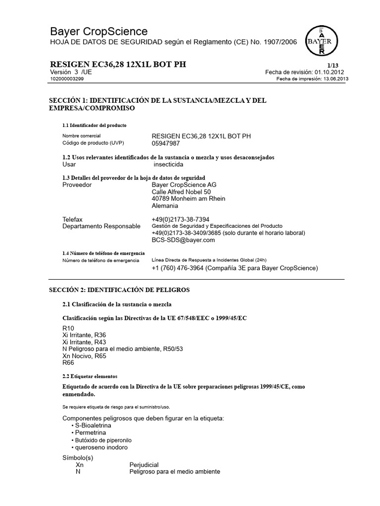 Resigen (2013) | PDF | Residuos | Toxicidad