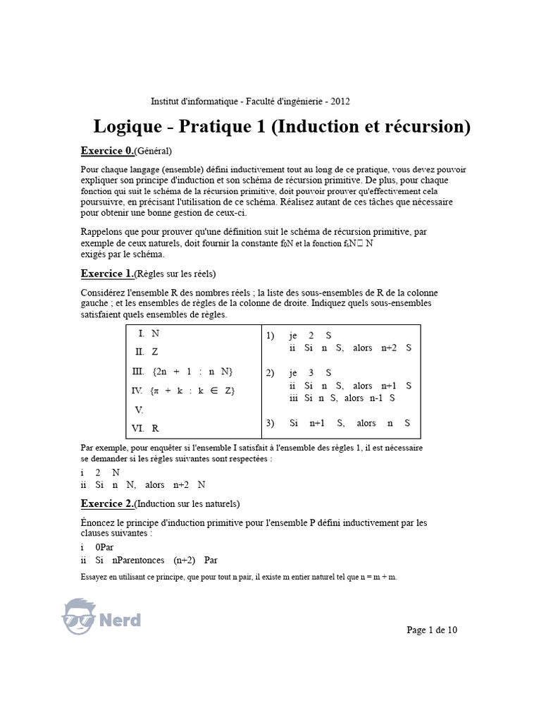 Induction et récursion en logique | PDF | Mathématiques | Logique ...