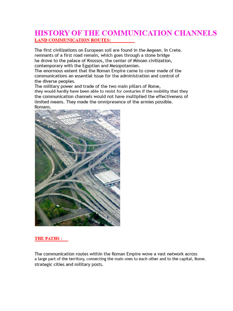Evolution of Communication Channels | PDF | Ships | Road