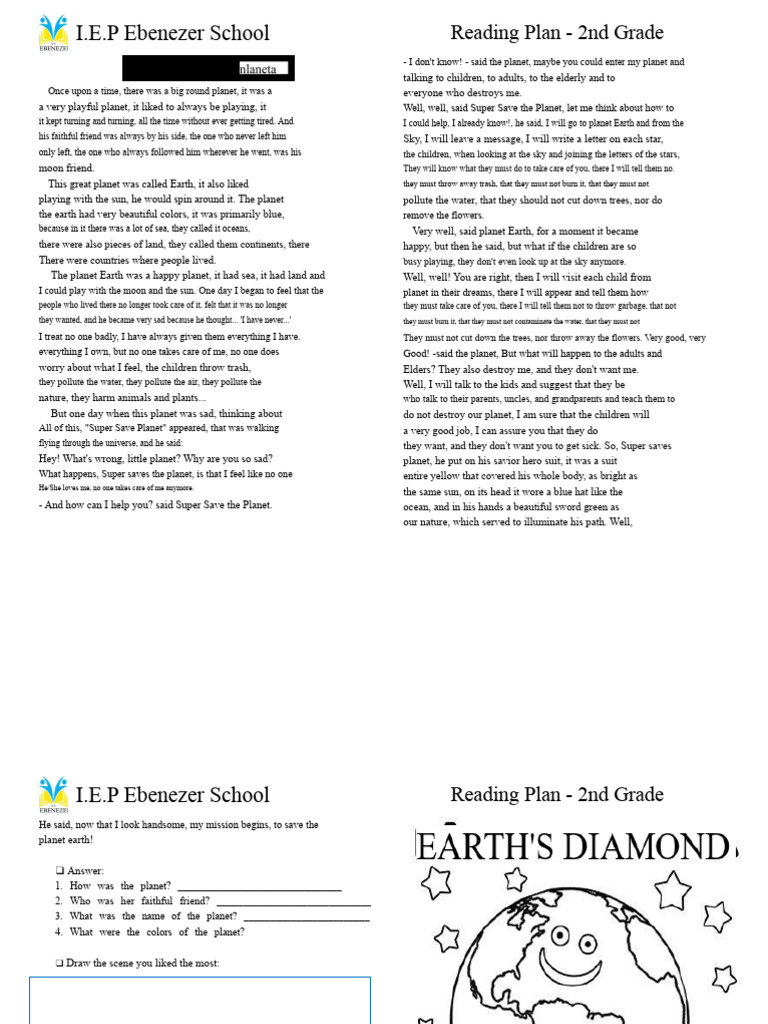 Reading Plan Planet Earth | PDF | Planets | Earth