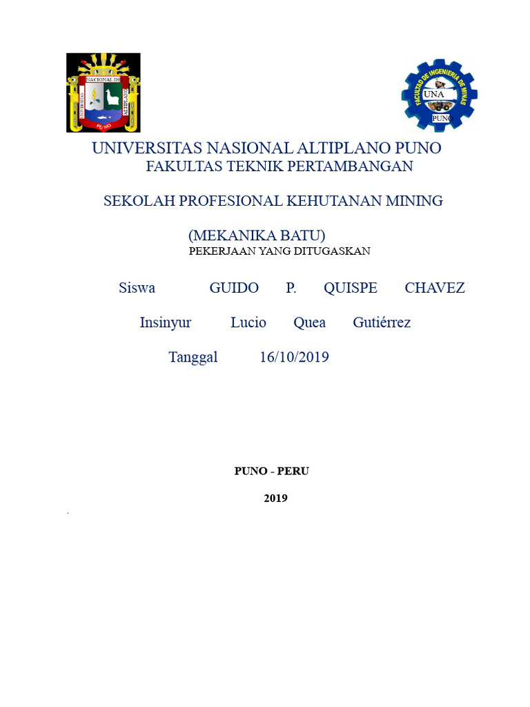 Laboratorium N 01 PEMANGKALAN ALAT LABORATORIUM MEKANIKA BATU | PDF