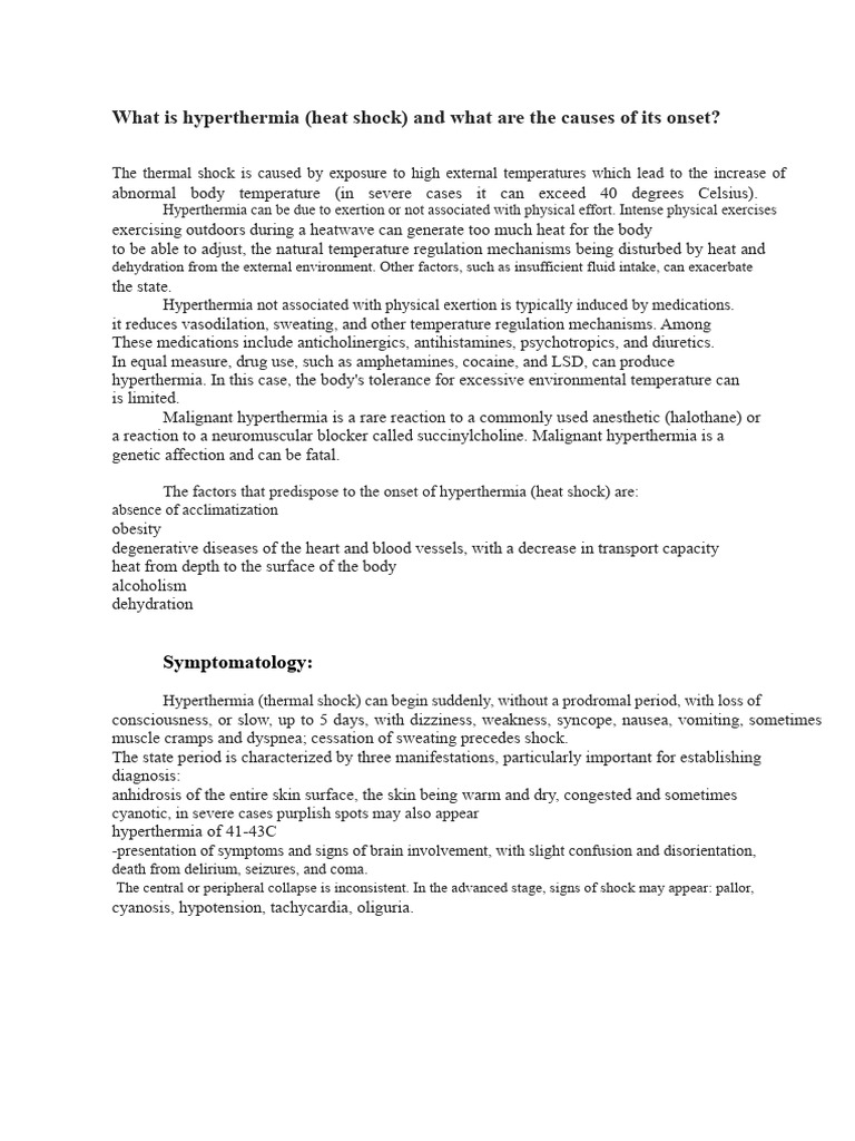 Hyperthermia | PDF | Hyperthermia | Clinical Medicine