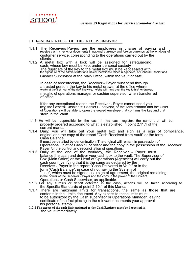 General Rules of The Receiver1 | PDF | Cash | Money