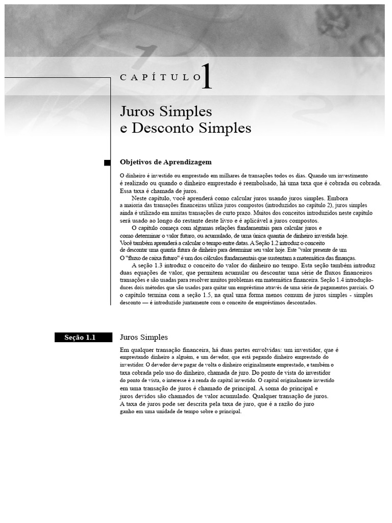 Juros Simples e Desconto Simples | PDF | Juros | Empréstimos