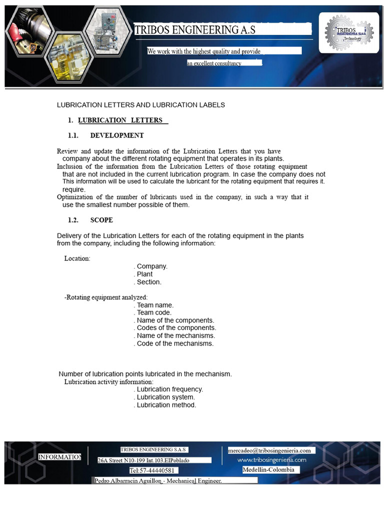 Lubrication Letters and Labels Guide | PDF | Mechanical Engineering