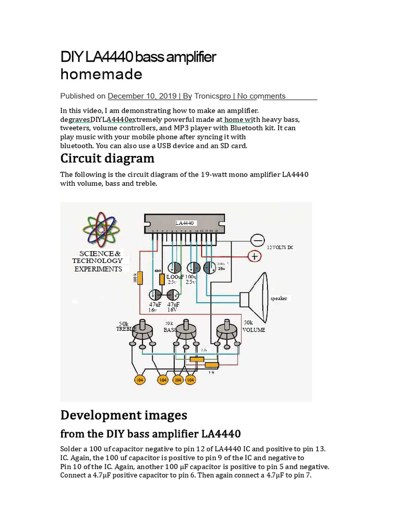 DIY LA4440 Amplifier | PDF