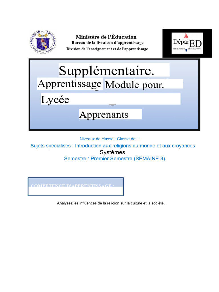 Effets de la religion sur société et culture | PDF | La discrimination ...